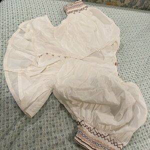 Free People Ivory Blouse